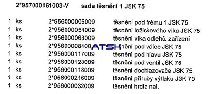 Sada tesnení ORLIK 1JSK 75